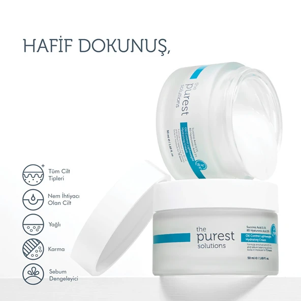 The Purest Solutions Sebum Dengeleyici Günlük Nemlendirici Krem 50 ml - 2