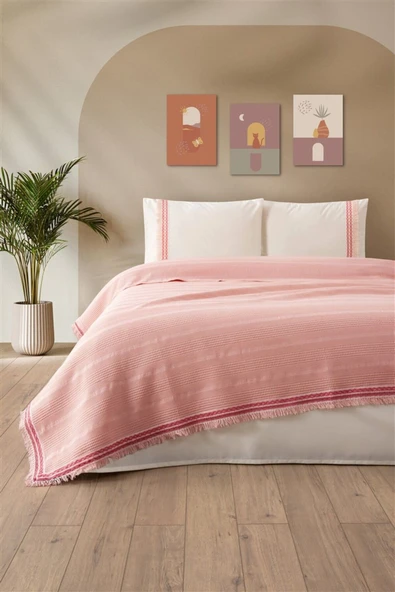 Sevim Tivoli Çift Kişilik Dantelli 4 Parça Pike Takımı Çeyizlik-Melanie - 9