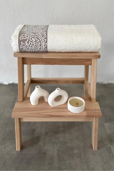 Sevim Bordürlü & Püsküllü Banyo Havlusu - Ekstra Yumuşak Bambu Havlu - 70x140 cm - Resim 8