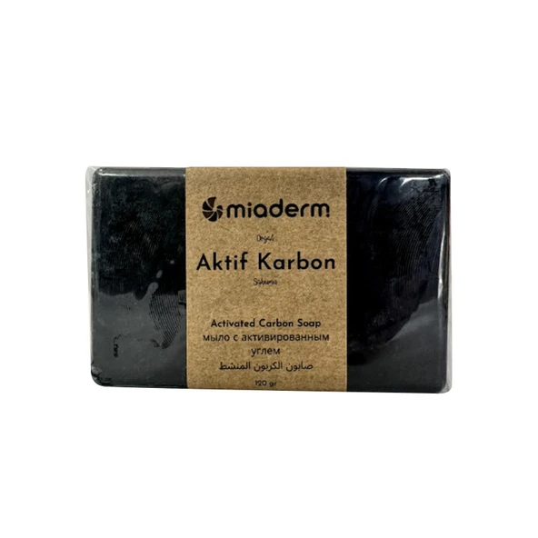 Miaderm Aktif Karbon Özlü Yağ Dengeleyici Cilt Bakım Sabunu 125gr - 1