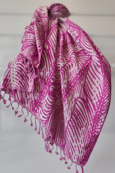 Sevim Jakarlı Müslin Peştemal - %100 Pamuk Hızlı Kuruyan Plaj Havlusu- 90x170 Cm ürün görseli