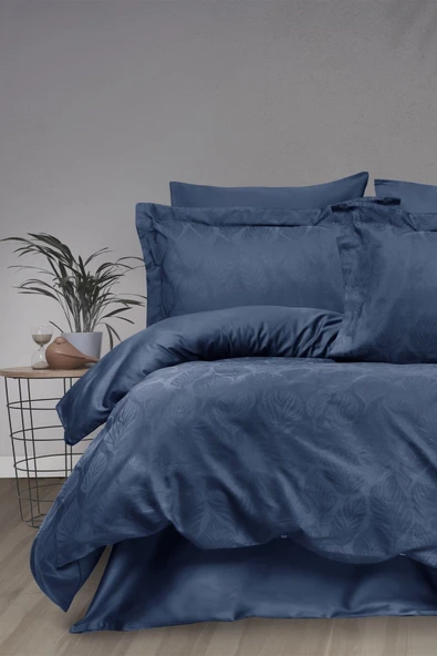 Sevim Jakarlı Pamuk Saten Nevresim Takımı - Çift Kişilik Nevresim Seti -Aura - 4