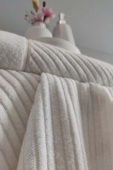 Sevim %100 Pamuk El Havlusu 2'li - Modern Çizgili Tasarım - Yumuşak Dokulu - 12