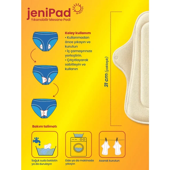 W - Beside Ultra Emici Yıkanabilir Mesane Pedi 2 Adet - Resim 5