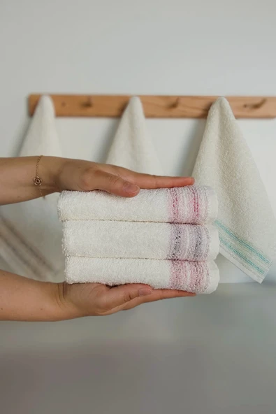 Sevim 6'lı Mutfak Havlusu Seti - %100 Pamuk Renkli Çizgili Mutfak Havlusu - 6