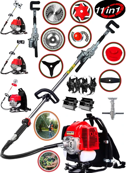 EISENN BC 520 12 Parça Sırt Tırpan + Çapalama Aparatları + Zeytin Toplama ürün görseli 1