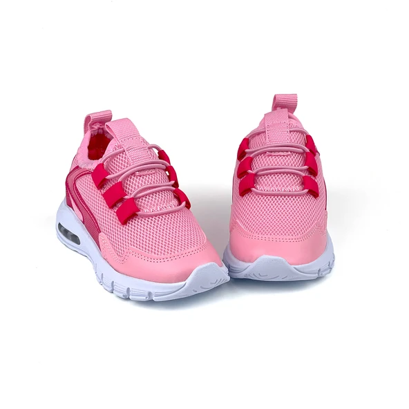 Kız Bebe Çocuk Fuşya Işıklı Bağcıksız Rahat Kalıp Sneaker Spor Ayakkabı - Resim 2