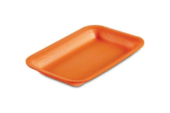 Tek Kullanımlık Köpük 2000 Gr. Turuncu Servis Et Kıyma Saklama Tepsi Tabak -265x175x35mm. - 10 Adet - Resim 3