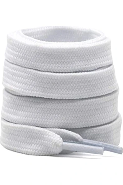 K111 120 Cm Yassı Spor Ayakkabı Bağcık 1 Çift BEYAZ ürün görseli