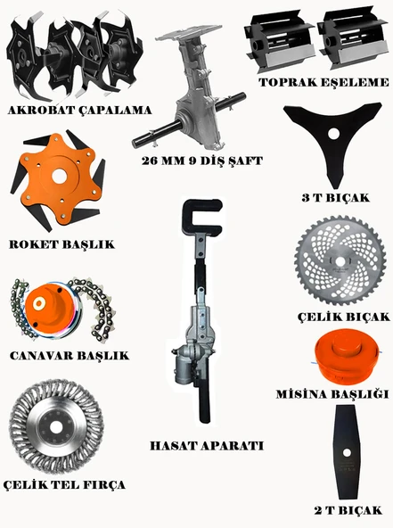 EISENN New Sitil Özel Set Sırt Tırpan + Çapalama Seti + Zeytin Toplama 12 Parça Full Set - Resim 3