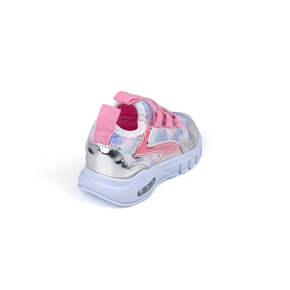 Kız Bebe Pembe Işıklı Bağcıksız Rahat Kalıp Sneaker Spor Ayakkabı - 4