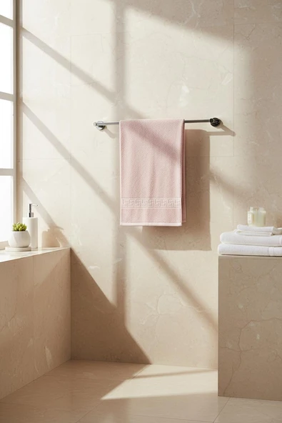 6'lı Pudra Greek El Havlusu - 50x90 Cm, 225 Gr, %100 Pamuk, Spa Ve Otel Havlusu, Günlük Kullanıma Uygun - 2