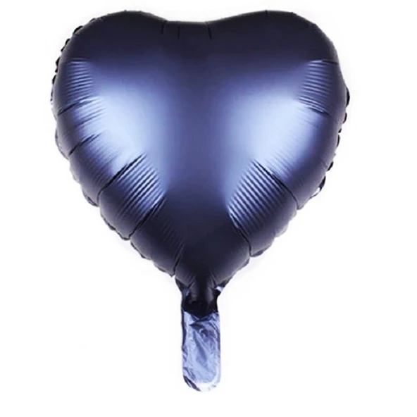 1 Adet 18 İnç 45 Cm Kalp Folyo Balon Lacivert