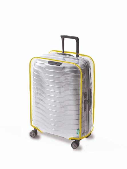 Şeffaf Valiz Ve Bavul Koruyucu Kılıf Renkli Biye Sarı