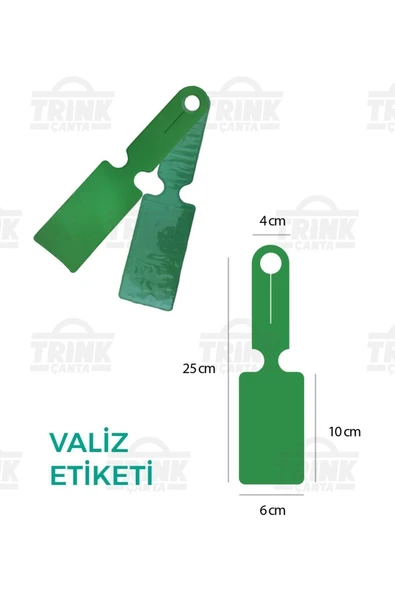 Valiz Etiketi ve Bavul Etiketi 2 Adet Tek Ebat - 4