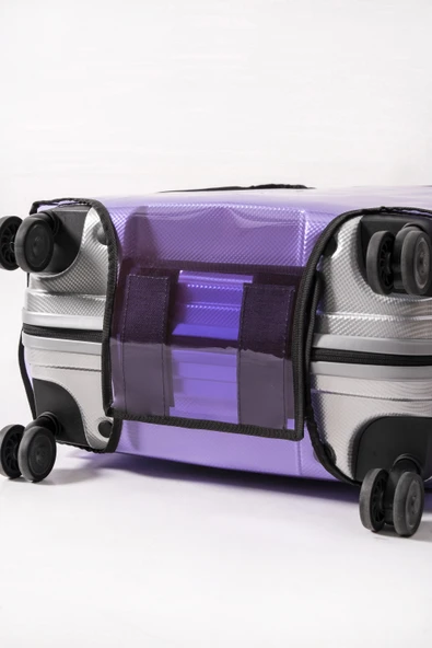 Şeffaf Valiz ve Bavul Kılıfı * Neon Renk Pvc * Kabin - 4