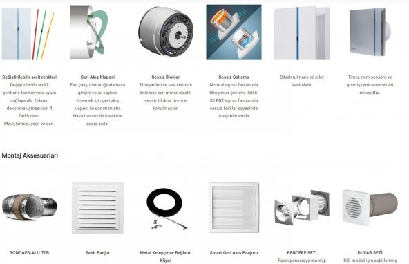 Dekoratif Kırmızı Havalandırma Fanı Red Silent 100 Cz Design Ultra Sessiz Banyo Wc Aspiratörü Soler Palau Estetik Dizayn - 5