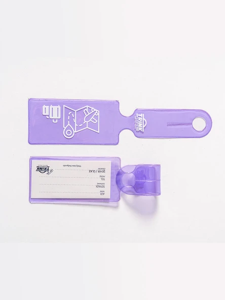 Valiz Etiketi ve Bavul Etiketi * Neon Renk Pvc * Lila