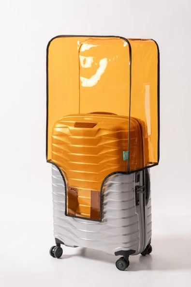 Şeffaf Valiz ve Bavul Kılıfı * Neon Renk Pvc * Kabin - 2