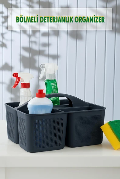 Bölmeli Deterjanlık Organizer Füme ürün görseli 1