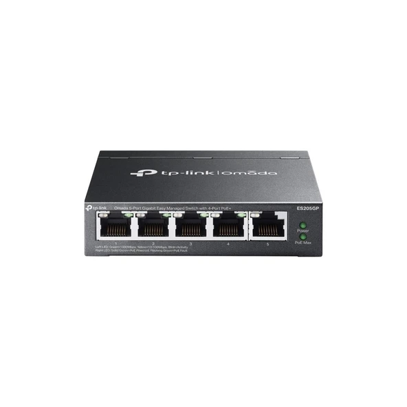 Omada Tp-Link ES205GP 5 Port 10-100-1000 Poe+ 65W Cloud Switch - 1