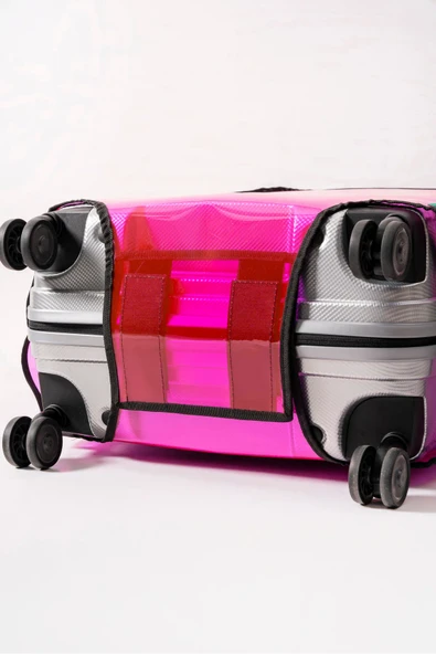 Şeffaf Valiz ve Bavul Kılıfı * Neon Renk Pvc * Kabin - 5