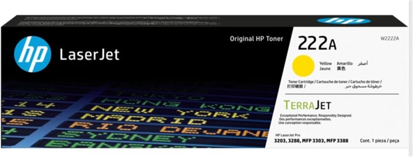 Hp 222A Yellow Sarı 1.200 Sayfa Toner W2222A ürün görseli