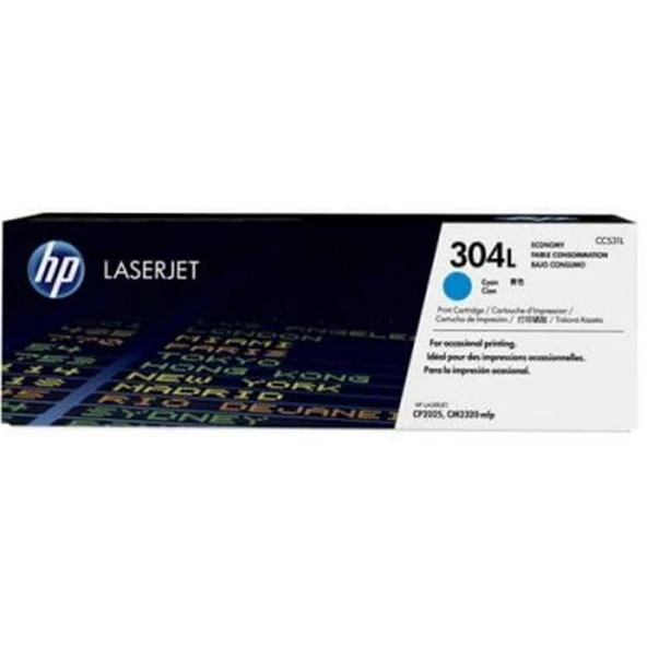 HP 304L Cyan Mavi 1.400 Sayfa Ekonomik Toner CC531L ürün görseli