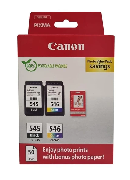 Canon PG-545 CL-546 Photo Value 2'li Mürekkep Kartuş ürün görseli
