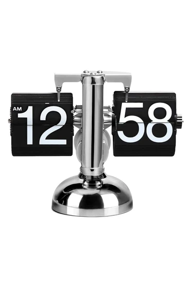 Sayfa Çevirmeli Masa Saati Modern Retro Tasarım Flip Clock Ev ve Ofis Dekoratif Masaüstü Saat Hediye - 3