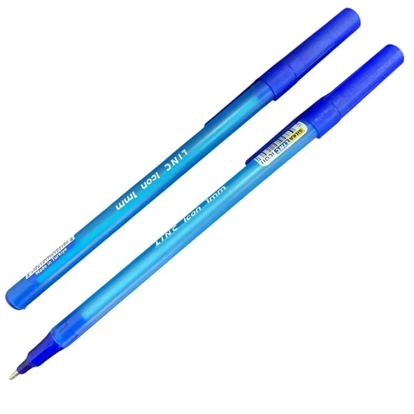 Silka Linc Icon 1.0 mm İğne Uç Tükenmez Kalem Mavi 50 Adet - Resim 3