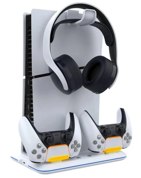 PS5 SLİM KASA UYUMLU DİKEY SOĞUTUCU IŞIKLI STAND İPEGA-P5S020W ürün görseli