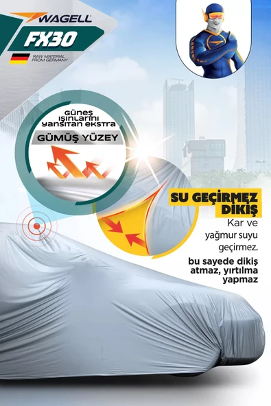 Budge Hyundai i10 FX30 4 MEVSİM KORUMALI Araba Brandası - Oto Çadır Örtü - 4