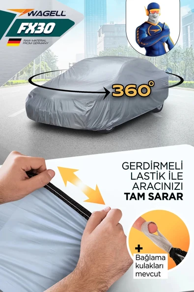 Budge Hyundai Elantra 2012-2015 FX30 4 MEVSİM KORUMALI Araba Brandası - Oto Çadır Örtü - 5