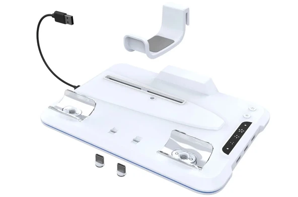 PS5 SLİM KASA UYUMLU DİKEY SOĞUTUCU IŞIKLI STAND İPEGA-P5S020W - Resim 4