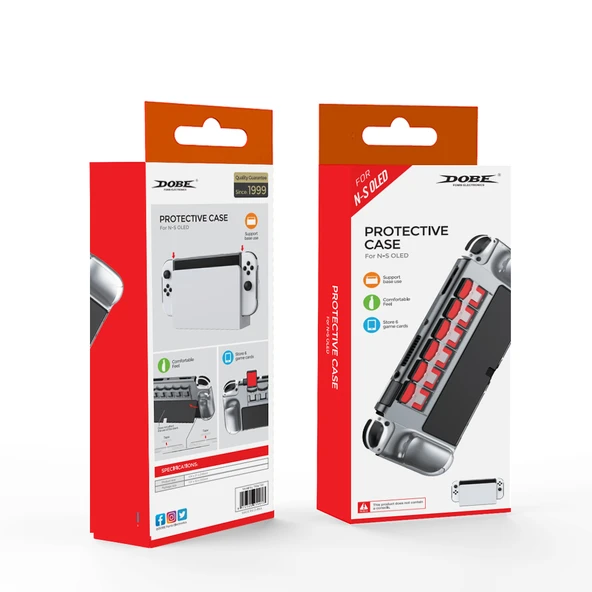 Nintendo Switch Oled Koruyucu Kılıf Şeffaf Mika DOBE TNS-1190 - Resim 8