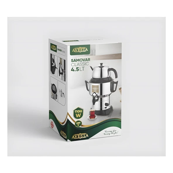 Avesta 4.5 Lt Ev Tipi Klasik Elektrikli Semaver - 2