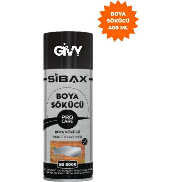 Boya Sökücü Sprey 400 ml | Solvent Bazlı, Vernik ve Yapıştırıcı Temizleyici SB8000
