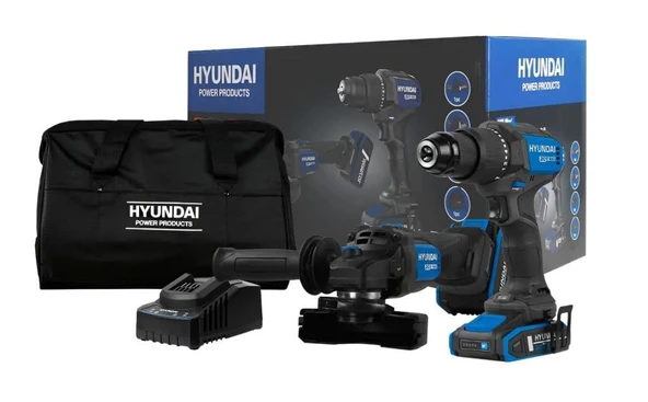 Hyundai S02-FTB Akülü Matkap ve Taşlama Seti - 2