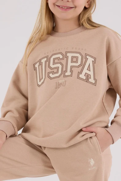 U.S. Polo Assn. Kız Çocuk Eşofman Takımı Büskivi - Resim 3