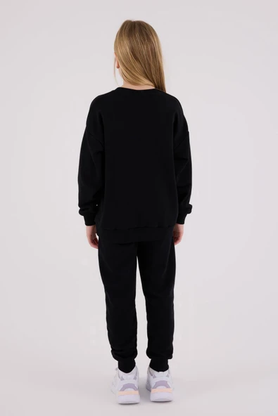 U.S. Polo Assn. Kız Çocuk Eşofman Takımı Siyah - Resim 4