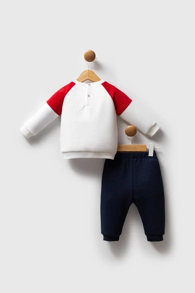 U.S. Polo Assn. Erkek Bebek 2'li Takım Beyaz-Kırmızı - Resim 2