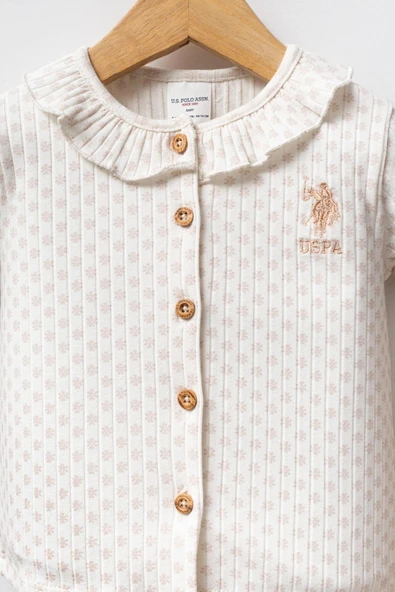 U.S. Polo Assn. Kız Bebek 2'li Takım Beyaz - Resim 3