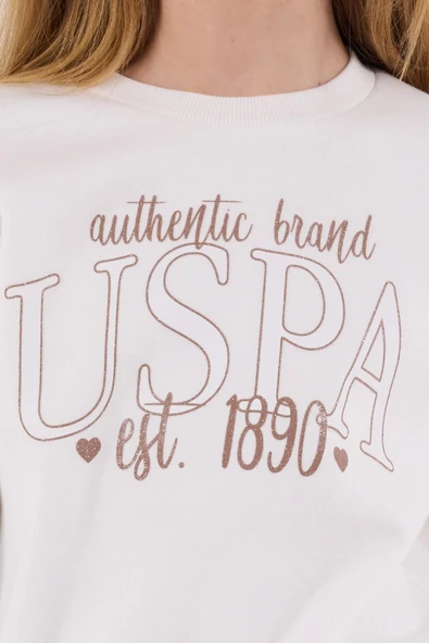 U.S. Polo Assn. Kız Çocuk Eşofman Takımı Beyaz - Resim 6