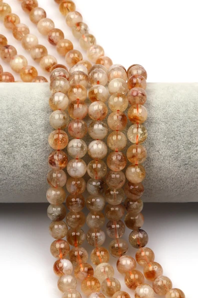 Sitrin (A Kalite) Doğal Taş Dizi 8 mm Küre Kesim ürün görseli