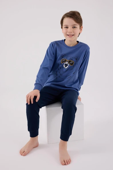 RolyPoly Erkek Çocuk Uzun Kol Pijama Takım Okyanus - 2