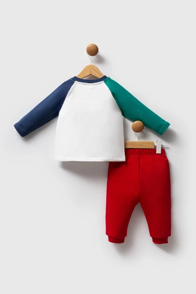 U.S. Polo Assn. Erkek Bebek 2'li Takım Beyaz -Yeşil - Resim 4