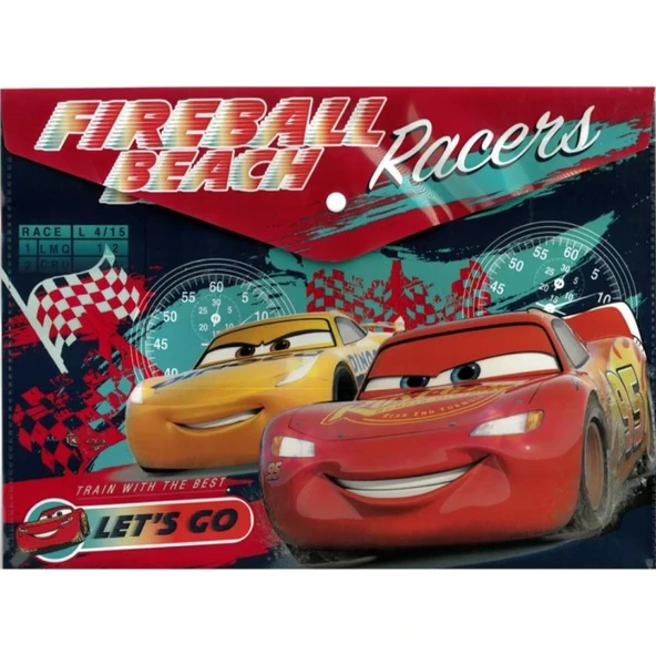 Lisanslı Cars Arabalar Şimşek A4 Çıtçıtlı Dosya Fireball Beach Racers ürün görseli