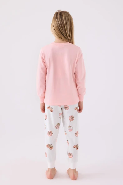 RolyPoly Kız Çocuk Uzun Kol Pijama Takım A.Pembe - Resim 5