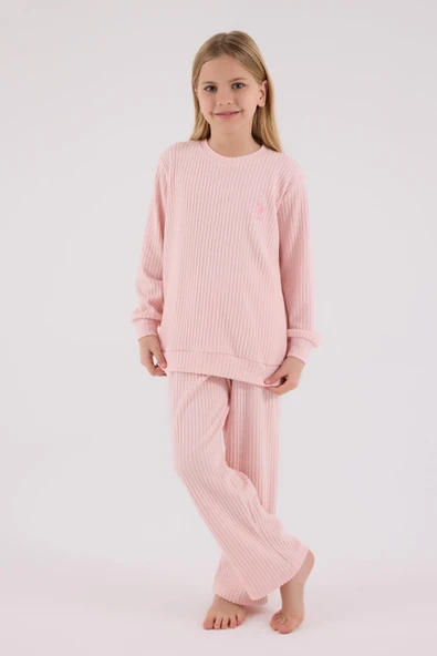 U.S. Polo Assn. Kız Çocuk Eşofman Takımı Açık Pembe - Resim 2